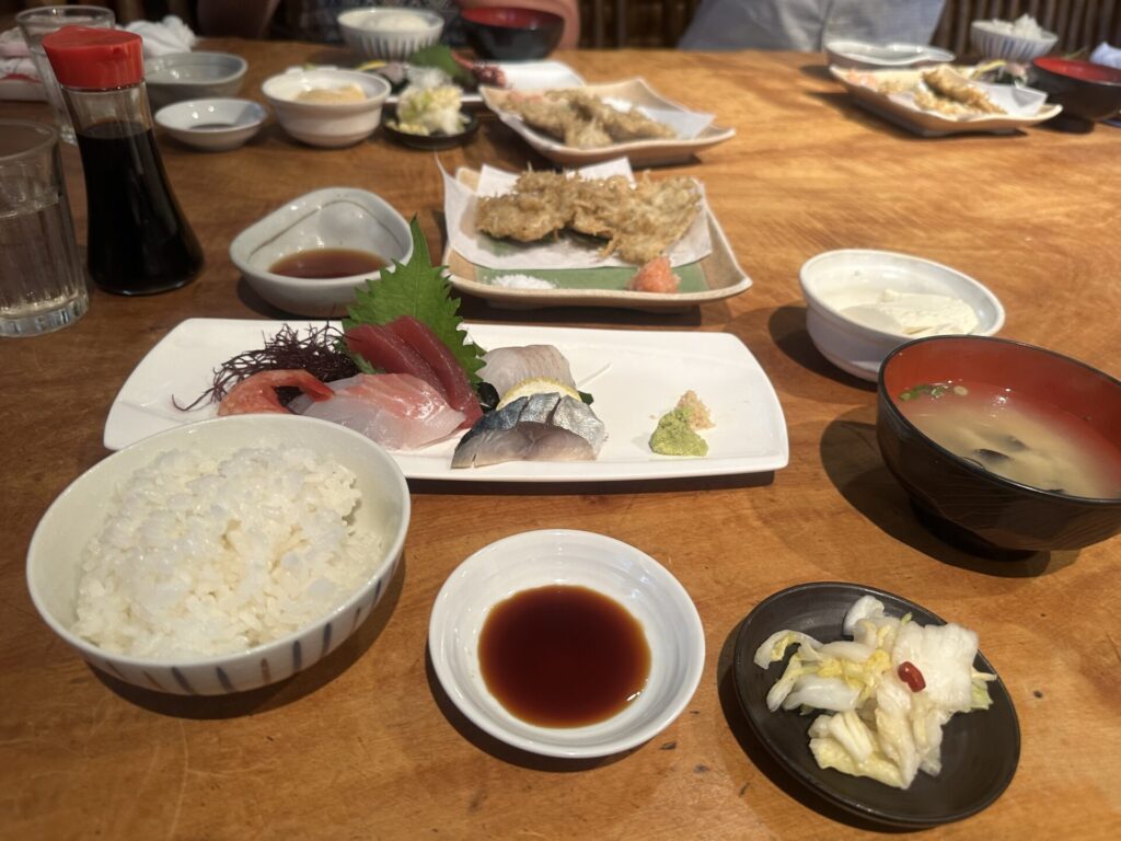 刺盛としらす天定食